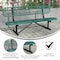 Flash Furniture Sigrid 6' Outdoor Bench with Backrest, Commercial Grade Green Mesh Seat, Backrest, Black Steel Frame SLF-AG4HUT2-GN-GG - alternate 8